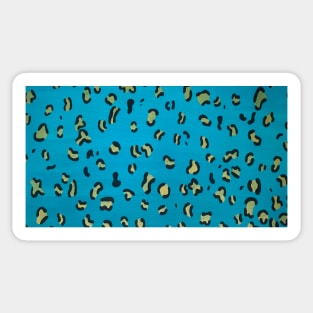 Teal Jaguar Print Sticker